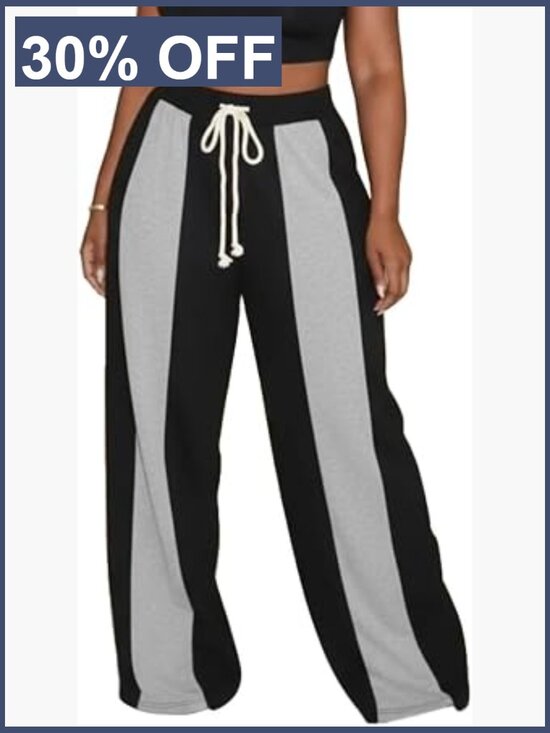 Pants - Wide Leg Sweatpants High Waisted Baggy Joggers Athletic Pants